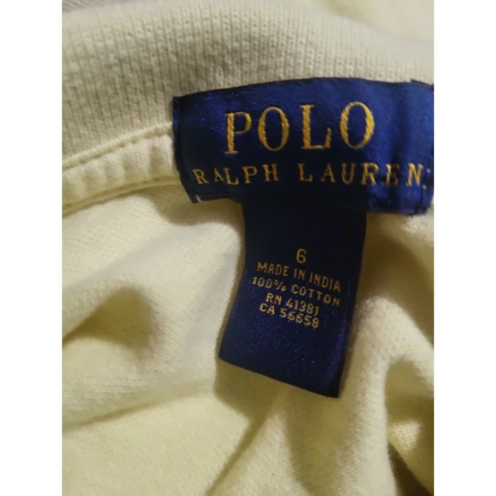 (#L3) Polo By Ralph Lauren Short Sleeve Size Kid's 6 Yellow